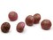 6 11mm Vintage Pink and Gold Glass Shank Buttons Sewing Notions